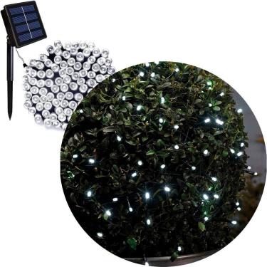 Imagem de Pisca Varal Cordão Solar Externo 100 Lâmpadas LED Branco 10M