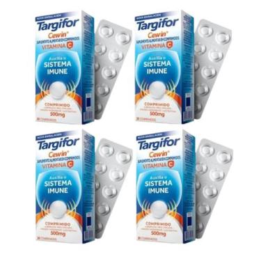 Imagem de Kit 4 Suplemento Targifor Cewin Vit C 500mg 30 Comp