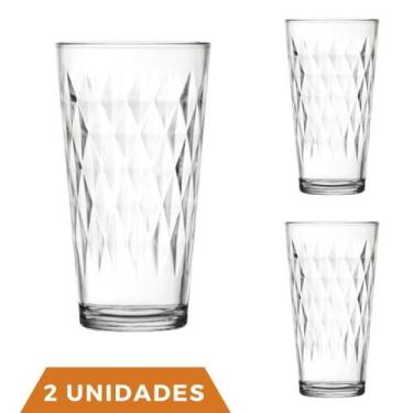 Imagem de 2 Copos Vitrage 350ml Agua Vidro Transparente Suco Nadir - NADIR FIGUE