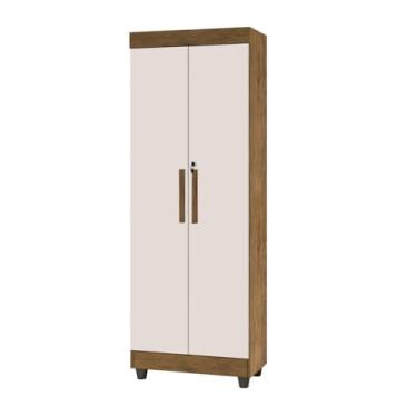 Imagem de Armário Multiuso Lavanderia Com Chave 2 Portas 1,80m Texas Jequitibá/Off White J&a