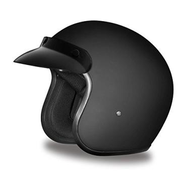 Imagem de Capacete de motocicleta Daytona Capacete Cruiser Aberto Cara - Preto Dulto 100% Aprovado pelo DOT, Preto, 2XL, 1