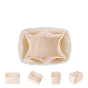 Imagem de DGAZ Organizador de bolsa de seda para mochila de reserva LV, organizador de bolsa macio e sedoso, bolsa de mão de luxo e modelador (Craie)