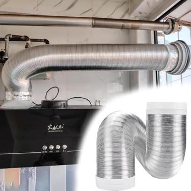 Imagem de Duto De Mangueira De Ventilação De Secador De Alumínio Flexível Duto De Exaustor De Cozinha Canalizado Pode Passar Pela Parede Duto De Exaustão Hvac Pa, 5m(16.4ft), D 170mm(6 3/4")