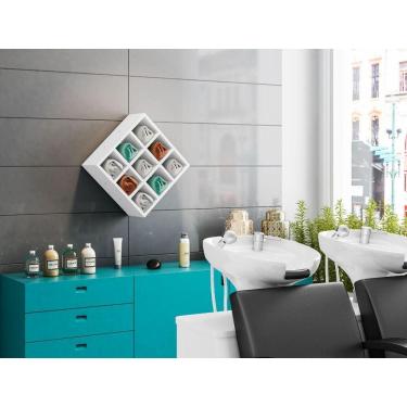 Imagem de Nicho De Parede Porta Toalha Com 9 Lugares Estrutura Em Mdp Branco