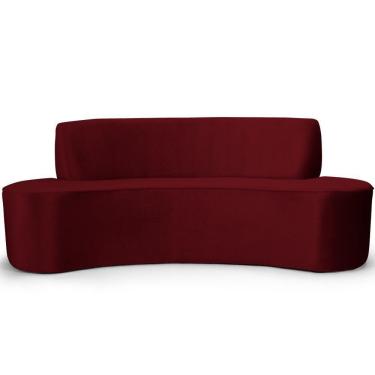 Imagem de Sofá 3 Lugares 210cm Bélgica Veludo Marsala