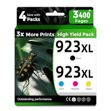 Imagem de Pacote combo de cartuchos de tinta 923e 923XL compatível com impressora HP 8130e 8135e para HP 923 XL preto HP923 OfficeJet Pro 8138e 8139e 8125e 8122e 8120 8130 8124e preto ciano magenta amarelo