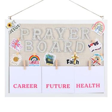 Imagem de Fullhawl 121 kits de suprimentos para quadro de oração para mulheres, quadro de avisos de cortiça de presente cristão com envelopes, adesivos religiosos, versículo da Bíblia, adesivos de letras