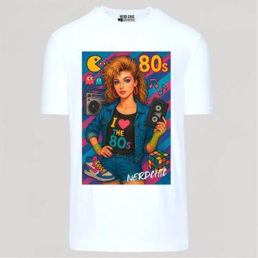 Imagem de Camiseta Nerd Chic Geek 80s Vibes Anos 80 100% Algodão-Unissex