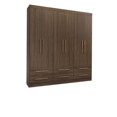 Imagem de Guarda Roupa De Casal Majestic 6 Portas 6 Gavetas Batrol Cappuccino
