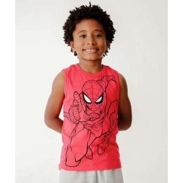 Imagem de Regata Infantil Homem Aranha Marvel Tam 4 a 10-42061, Vermelho, 8
