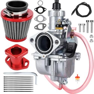 Imagem de Carburador VM22 de 26 mm para Predator 212 224 196cc GX160 GX200 6,5HP Coleman CT200U BT200X KT196 Mini Bike Go Kart Performance Parts com kit coletor de admissão de filtro de ar vermelho de 38 mm