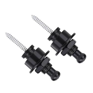 Imagem de Acouto Trava de Alça de Guitarra de Metal - 2 Peças de Trava de Alça de Metal para Guitarra Peça de Reposição para Elétrica - de Alça Preta - Instrumentos Musicais/acessórios de Instrumentos/e