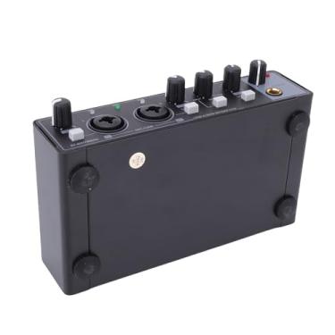 Imagem de Luocute Interface de áudio USB C, Placa de Som de Gravação Profissional de 24 Bits 192kHz Com Entradas Duplas XLR TS e Pré-amplificador Transparente, Interfaces de áudio de Gravação de (Preta)