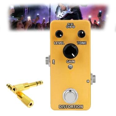 Imagem de Pedal De DistorçãO, Mini Pedal De Guitarra Com Caixa De Metal E Adaptador De 3,5 Mm Para Tocar Guitarra Solo No Estilo Hard Rock