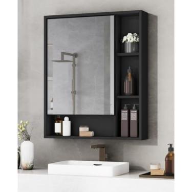 Imagem de Armário de Banheiro com Espelho Flex Color 60x50cm (Preto)