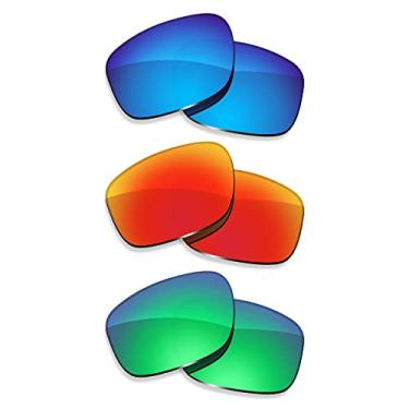 Imagem de ToughAsNails Conjunto de 3 lentes polarizadas de substituição para óculos de sol Costa Del Mar Reefton - Cromado azul e cromo vermelho e cromo verde
