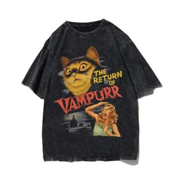 Imagem de Camiseta Masculina De Manga Curta Para O Verão, Design Vampurr, Gola R