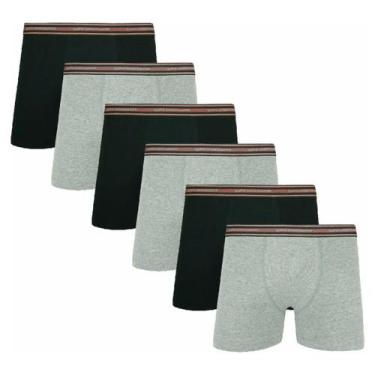 Imagem de Kit Com 6 Cuecas Boxer Kids Meninos Infantil Algodão com Elastano Lupo