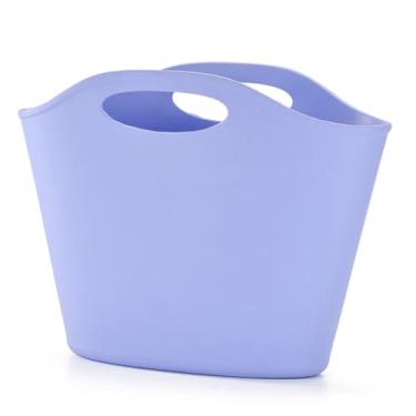 Imagem de Lazy sundaze Bolsa de praia grande | Bolsa de borracha impermeável com bolso com zíper para viagens, piscina, barco, compras, esportes, Azul, Large, Azul sem furos