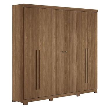 Imagem de Guarda Roupa Casal com 6 Portas e 4 Gavetas, Pés em Buriti Jatoba - Santos Andirá