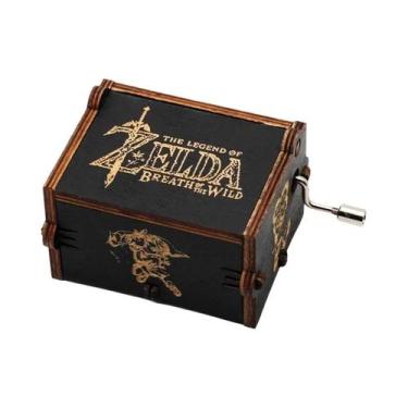 Imagem de Caixa De Música De Madeira Jurassic Park Com Manivela, Brinquedo De Aç