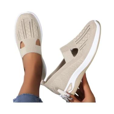 Imagem de Tênis Casuais Femininos De Verão Em Malha Respirável, Sapatos Vulcaniz