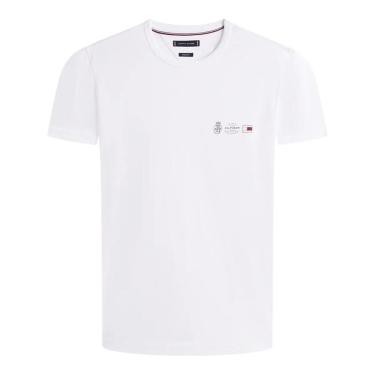 Imagem de Camiseta Tommy Hilfiger Small Crest Outline Tee Branca-Masculino