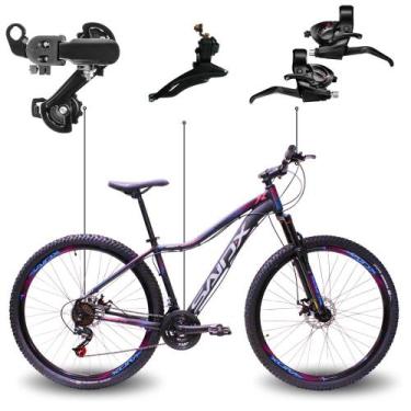 Imagem de Bicicleta Aro 29 Quadro Rebaixado SAIDX Beauty 21 Marchas Freio Disco,