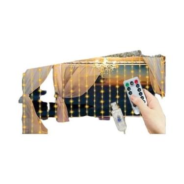 Imagem de Luzes De Cortina LED Multimodo 3M 4M 6M 8 Modos USB Luzes De Fada Para