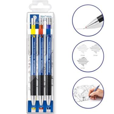 Imagem de Kit com 3 Lapiseira Staedtler Mars Micro 0.3mm 0.5mm 0.7mm