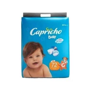 Imagem de Fralda Infantil Capricho Mega Tam G Pacote c/ 72 Fraldas