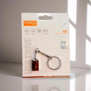 Imagem de Pendrive Mini Chaveiro Metal 64GB A'GOLD PNM-54 - AGold