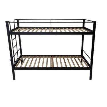 Imagem de Conjunto para Quarto 1 Beliche e 1 Escrivaninha 135x55cm Preto/Fosco -