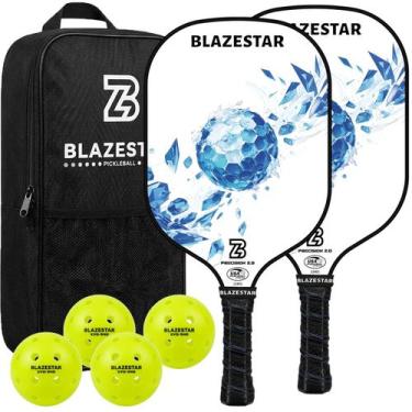 Imagem de Conjunto de 2 raquetes de pickleball Ginullus  aprovado pela USAPA