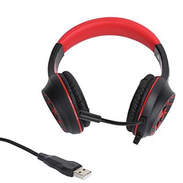 Imagem de Fone de ouvido com fio, fones de ouvido sobre a orelha Cabo tecido de áudio anti-pull de baixa perda para escritório para casa