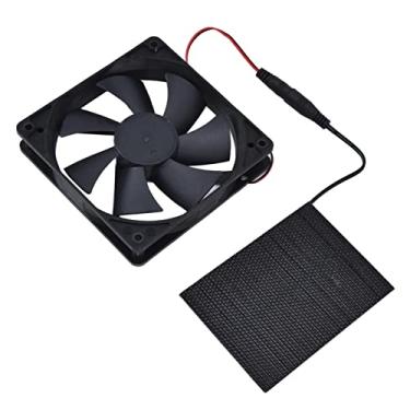 Imagem de ventilador de painel solar, kit de ventilador de painel solar, fácil de instalar para animais de estimação