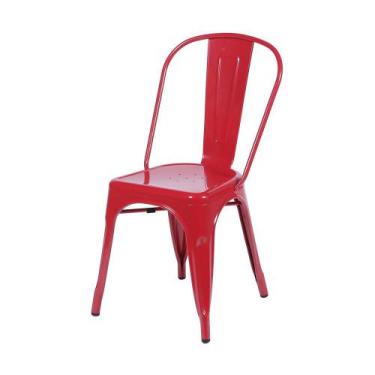 Imagem de Cadeira Tolix Iron Titan Aço Vermelha - Or Design