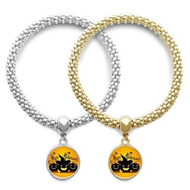 Imagem de DIYthinker Bandeira Ghost Fear Halloween Corpse Lover Pulseira Pingente Joias Presente Casal