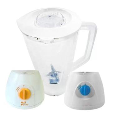 Imagem de Copo de Liquidificador Faet Shake Translucido - Tampa Branca - Microma