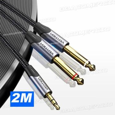 Imagem de Cabo P2 Estéreo X 2 P10 Mono 2 Metros Profissional - Vention