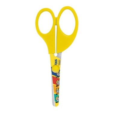 Imagem de Tesoura Escolar Minions Lâmina Decorada 13cm TRIS, Amarelo