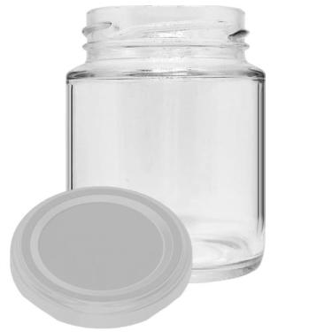 Imagem de Pote Vidro 240ml Doces Geleias Bolo Lembranças Com Tampa De Metal - 10