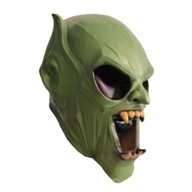 Imagem de Green Mask Goblin Latex Helmet Far From Halloween Party Performance Heroes Prop Costume