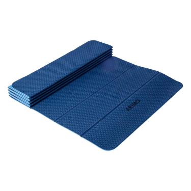 Imagem de ARIMO Tapete Yoga Mat Dobrável Antiderrapante TPE Ecológico Biodegradável Todos Os Tipos de Yoga/Pilates 181 x 61 cm x 6 mm (Azul)