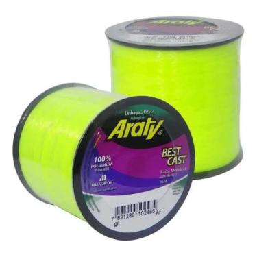 Imagem de Linha Monofilamento Araty Best Cast 0,45mm 13,3kg 574m Amarelo - Mazza