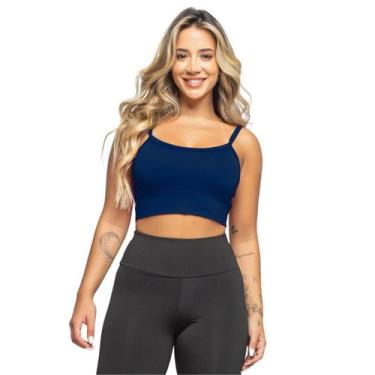 Imagem de Top Fitness Alça Fina Academia Alcinha Sem Bojo Ginástica Dia a Dia + 