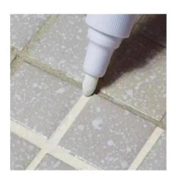 Imagem de Kit 2 Canetas Argamassa Rejunte Marcador Branco piso limpo - PBF