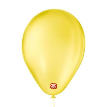 Imagem de Balão de Festa 6,5" Basic - Amarelo - 50 Unidades - Balões São Roque
