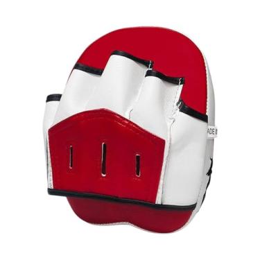 Imagem de Dynwave Almofada de boxe alvo foco almofada ergonômica boxe almofada de perfuração luvas de perfuração curvas para treinamento prática sparring dojo karate, Vermelho E Branco