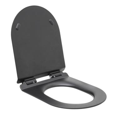 Imagem de Assento Termofixo com Soft Close para Vaso Sanitário Amazonita Pingoo.casa - Preto